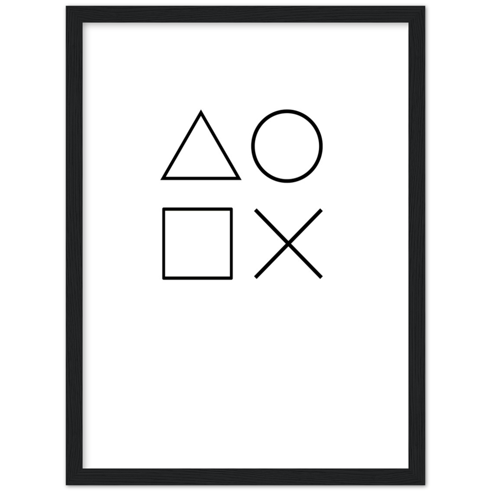 Play Station Gamer Esports Premium Matte Paper Wooden Framed Print