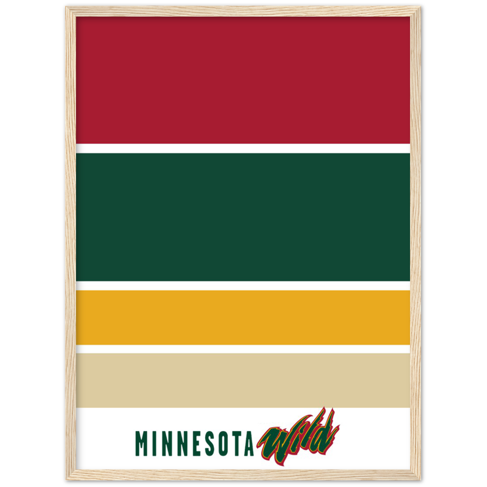 MINNESOTA WILD CUSTOM Premium Matte Paper Wooden Framed Poster