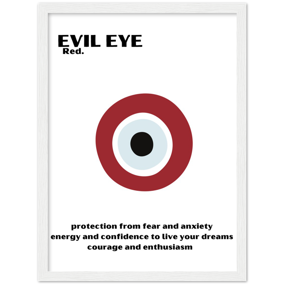 EVIL EYE PROTECTION WALL ART Premium Matte Paper Wooden Framed Print