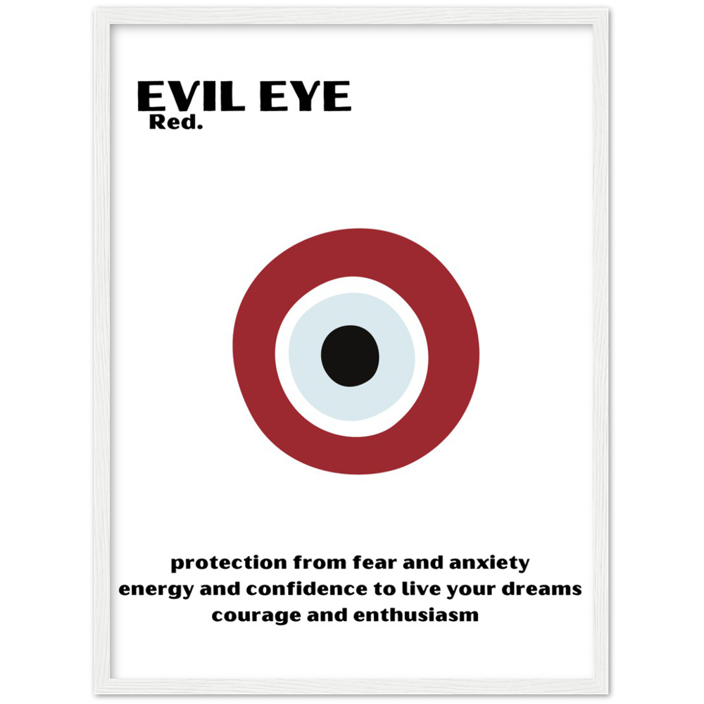EVIL EYE PROTECTION WALL ART Premium Matte Paper Wooden Framed Print