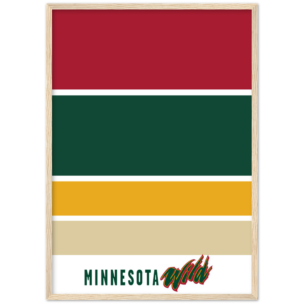 MINNESOTA WILD CUSTOM Premium Matte Paper Wooden Framed Poster