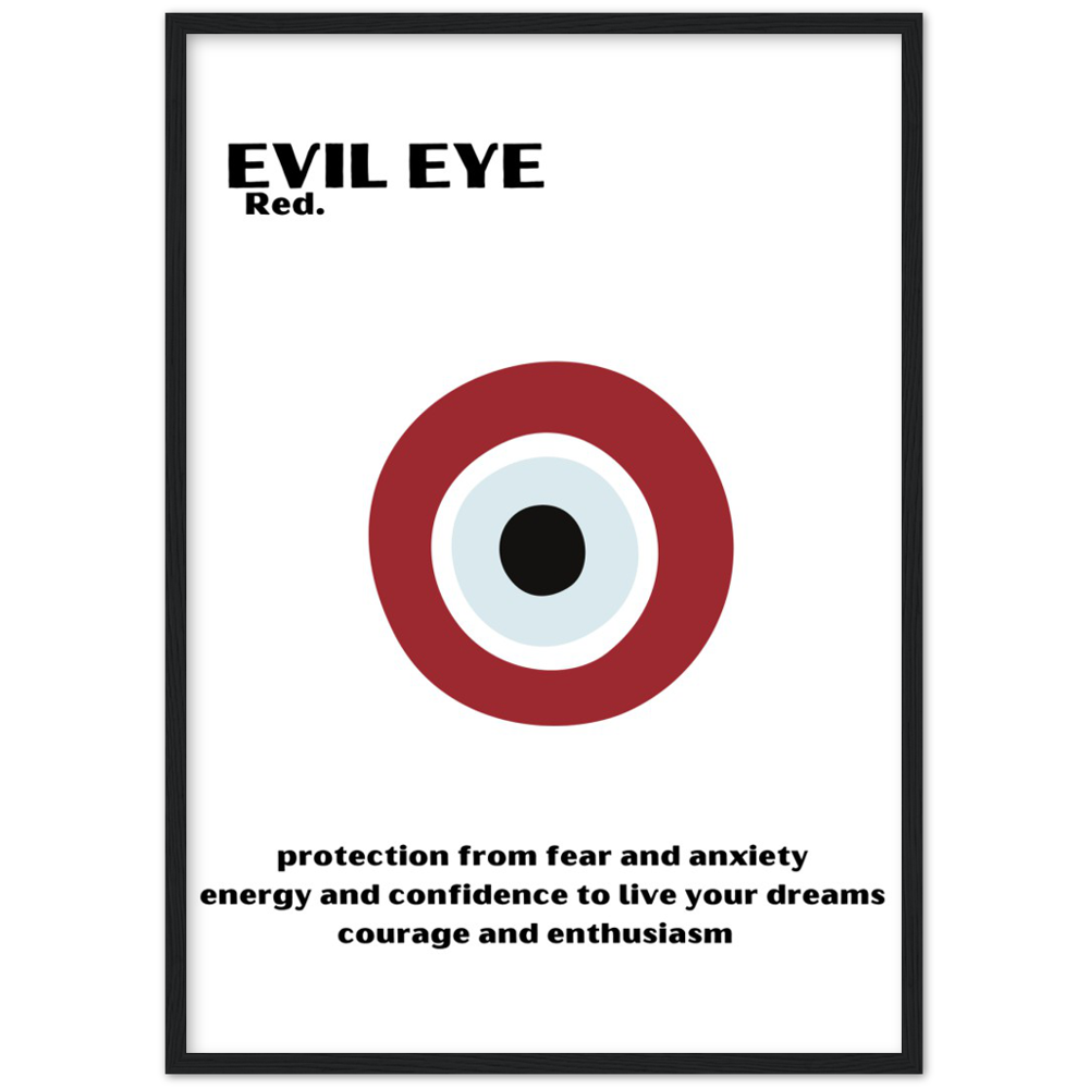 EVIL EYE PROTECTION WALL ART Premium Matte Paper Wooden Framed Print
