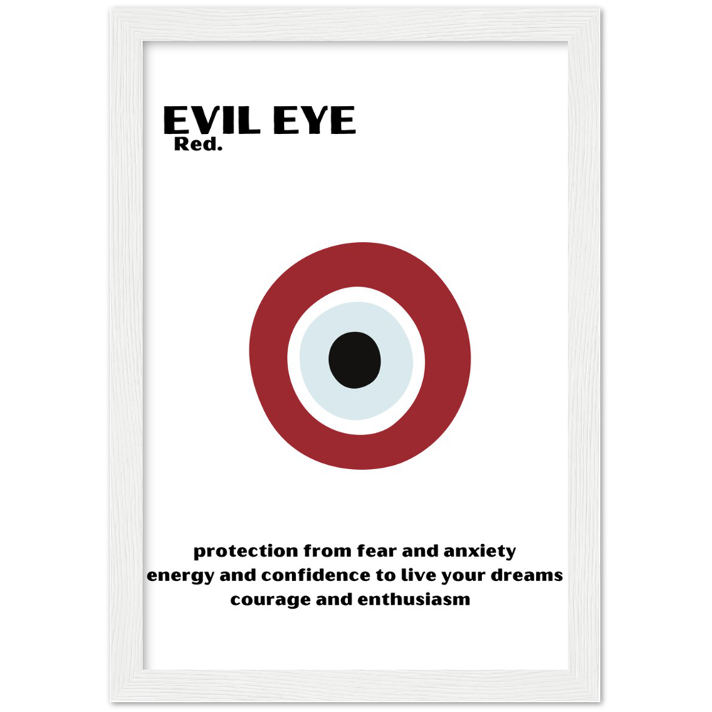 EVIL EYE PROTECTION WALL ART Premium Matte Paper Wooden Framed Print