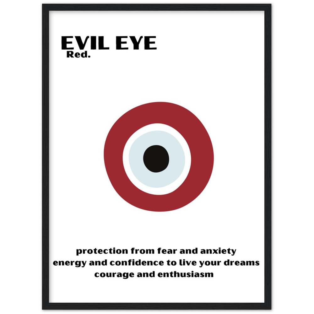 EVIL EYE PROTECTION WALL ART Premium Matte Paper Wooden Framed Print