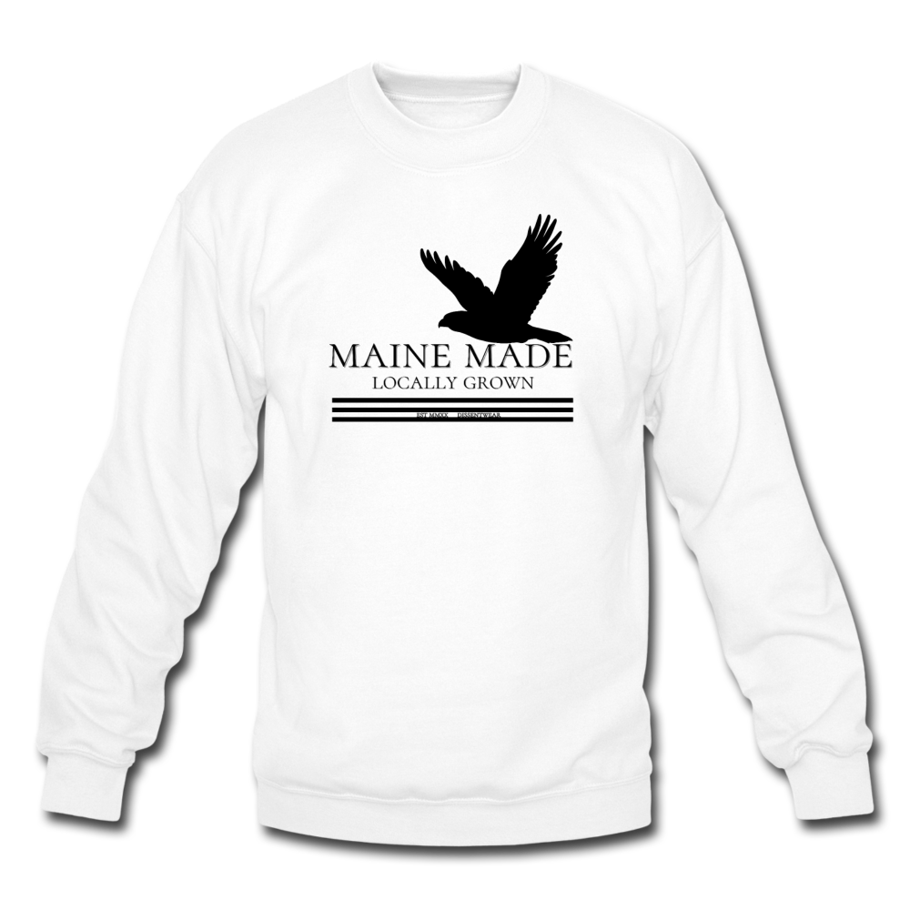 MAINE MADE EAGLE DW CREWNECK SWEATSHIRT - white