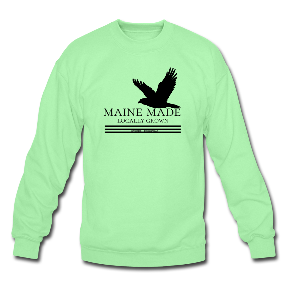 MAINE MADE EAGLE DW CREWNECK SWEATSHIRT - lime