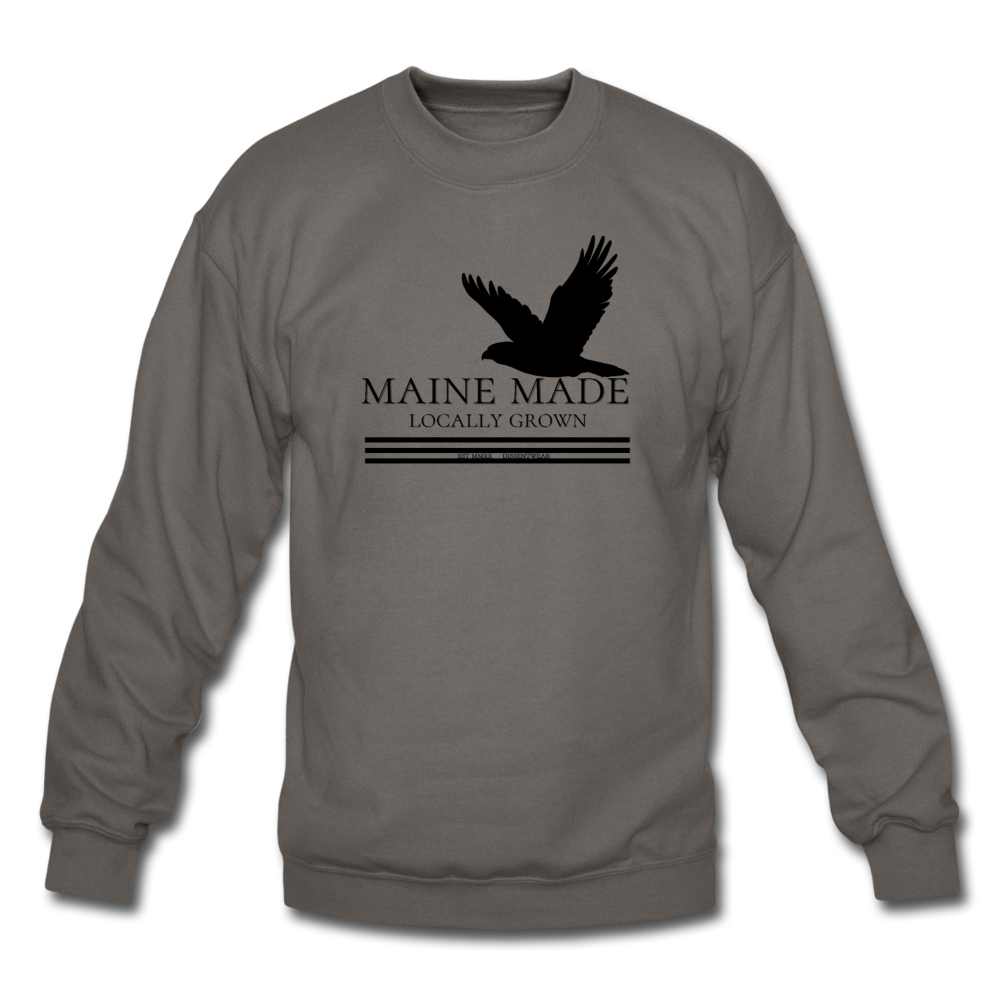 MAINE MADE EAGLE DW CREWNECK SWEATSHIRT - asphalt gray