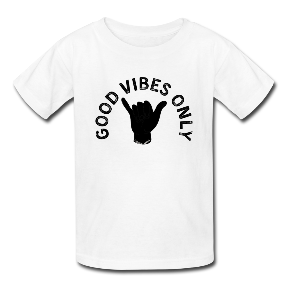 GOOD VIBES ONLY KIDS TEE - white