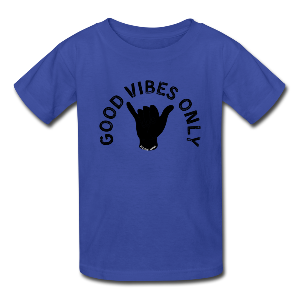 GOOD VIBES ONLY KIDS TEE - royal blue