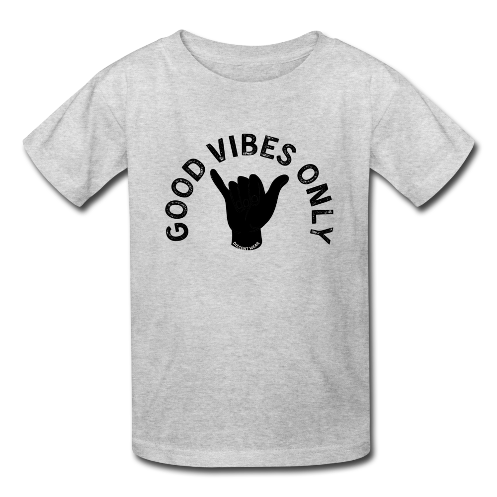 GOOD VIBES ONLY KIDS TEE - heather gray
