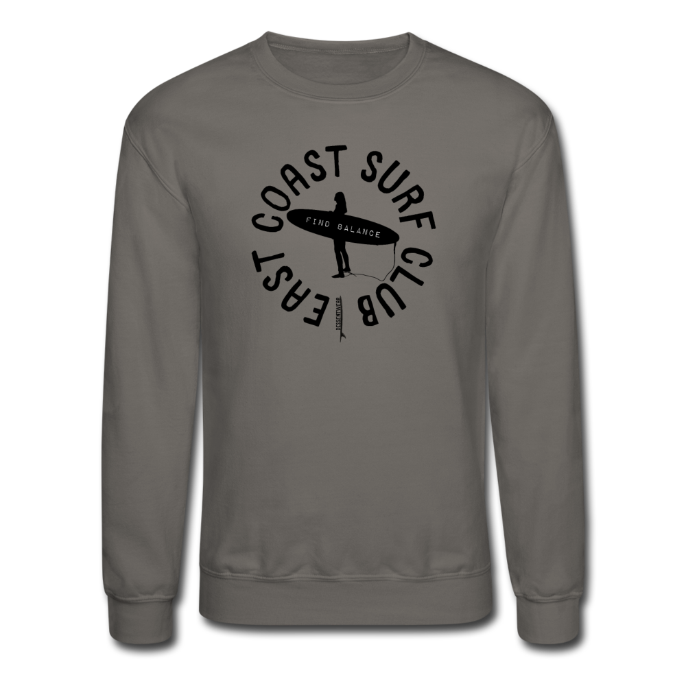 EAST COAST SURF CLUB Crewneck Sweatshirt - asphalt gray