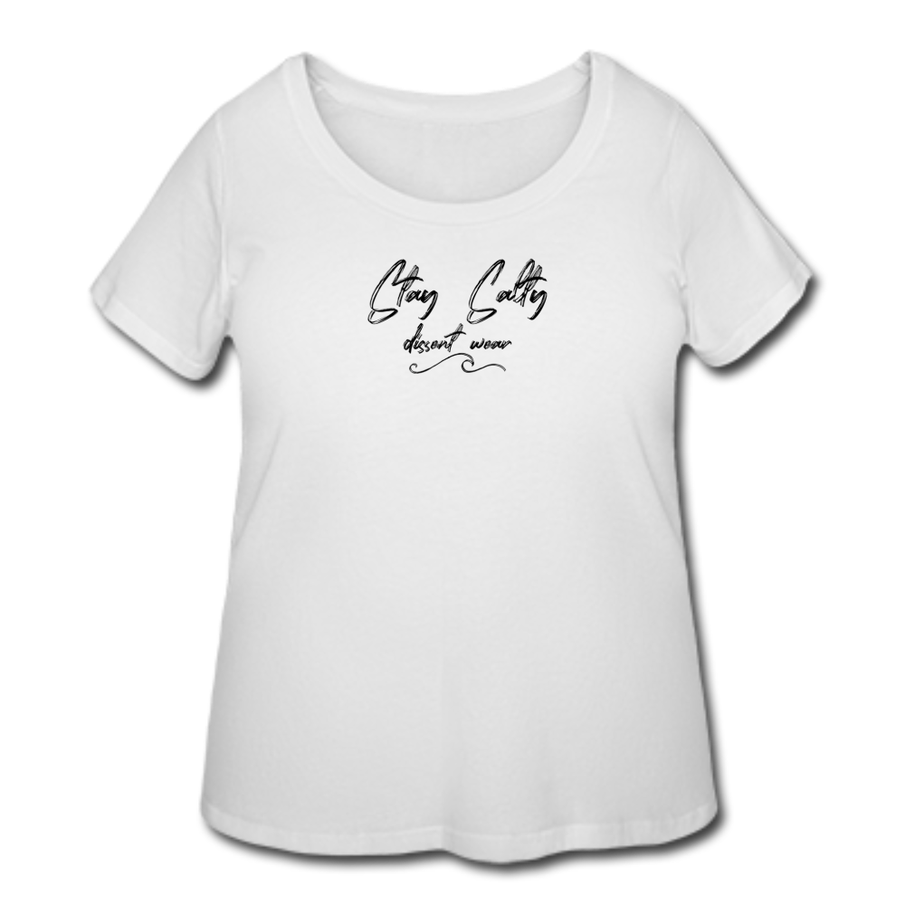STAY SALTY Women’s Curvy T-Shirt - white