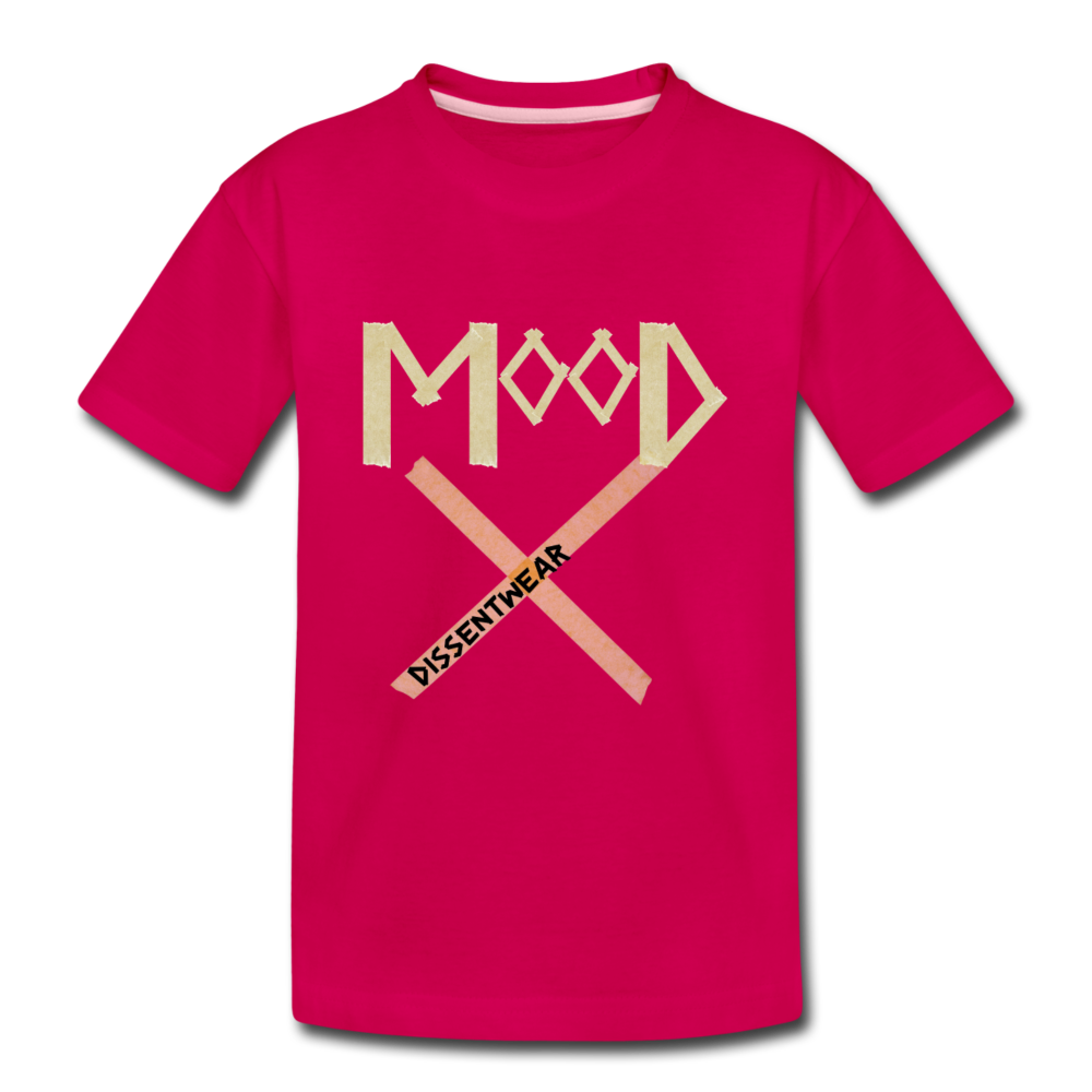 MOOD TRENDY TODDLER TAPE TEE - dark pink