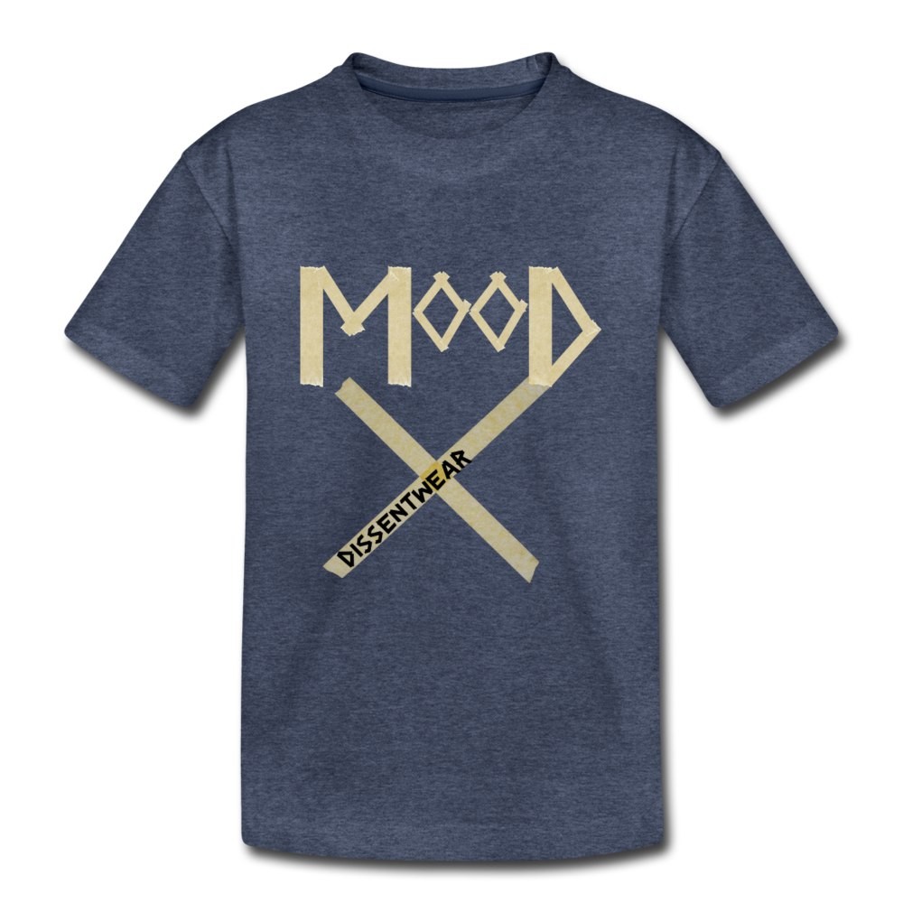 MOOD TRENDY TODDLER TAPE TEE - heather blue