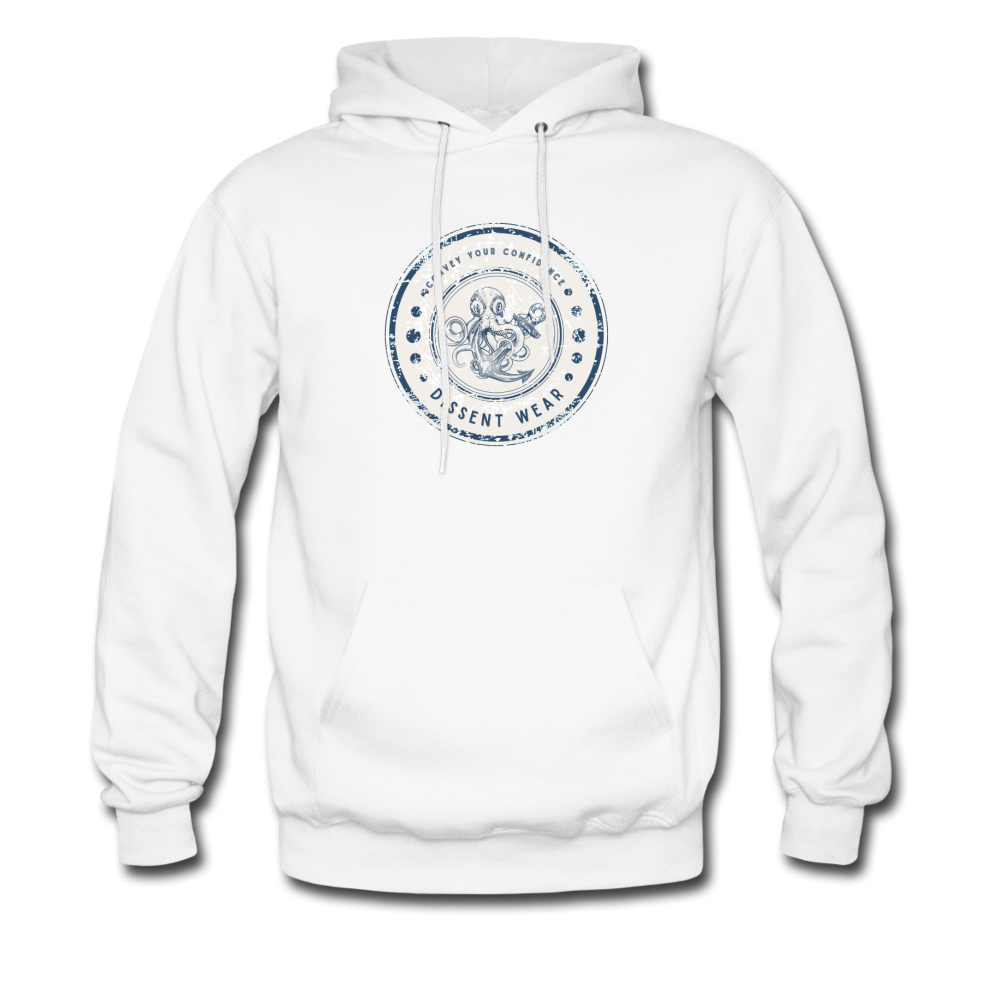VINTAGE OCTOPUS AND ANCHOR LOGO HOODIE - white