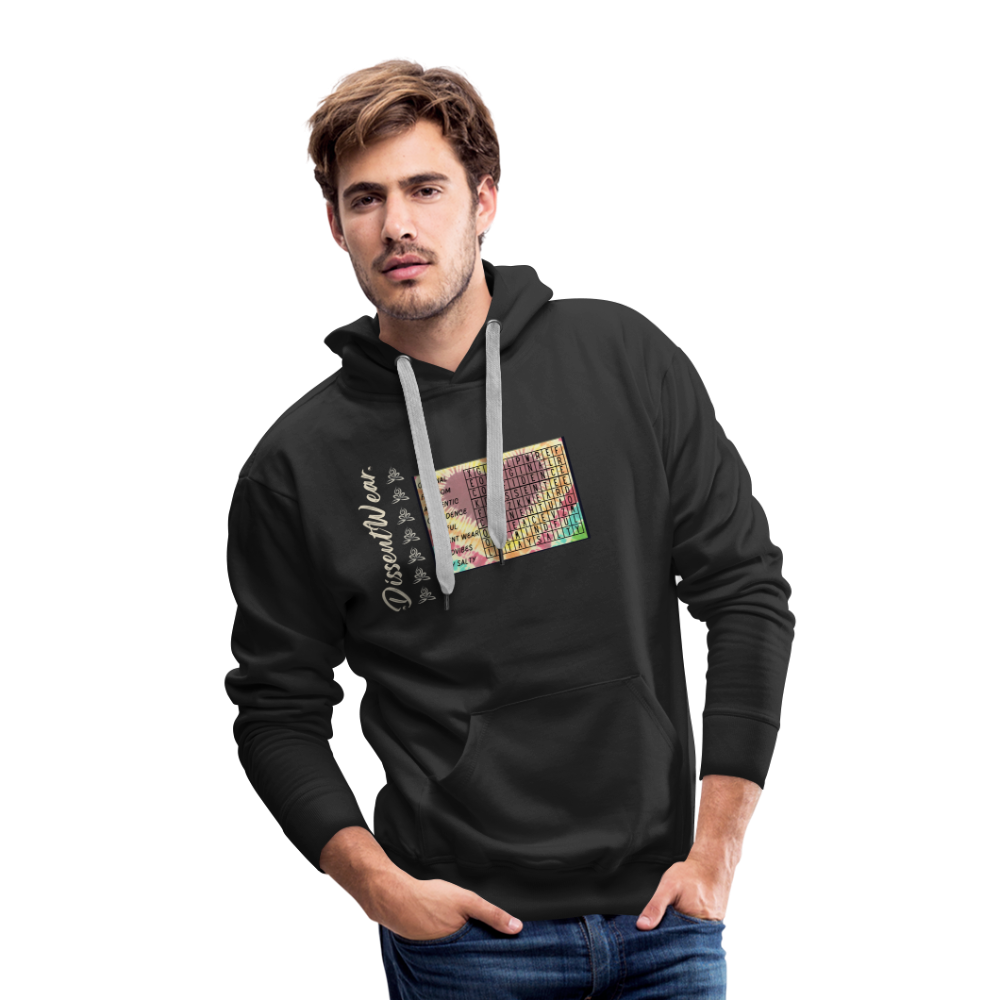 Empowerment Tie Dye Crossword Premium Hoodie - black