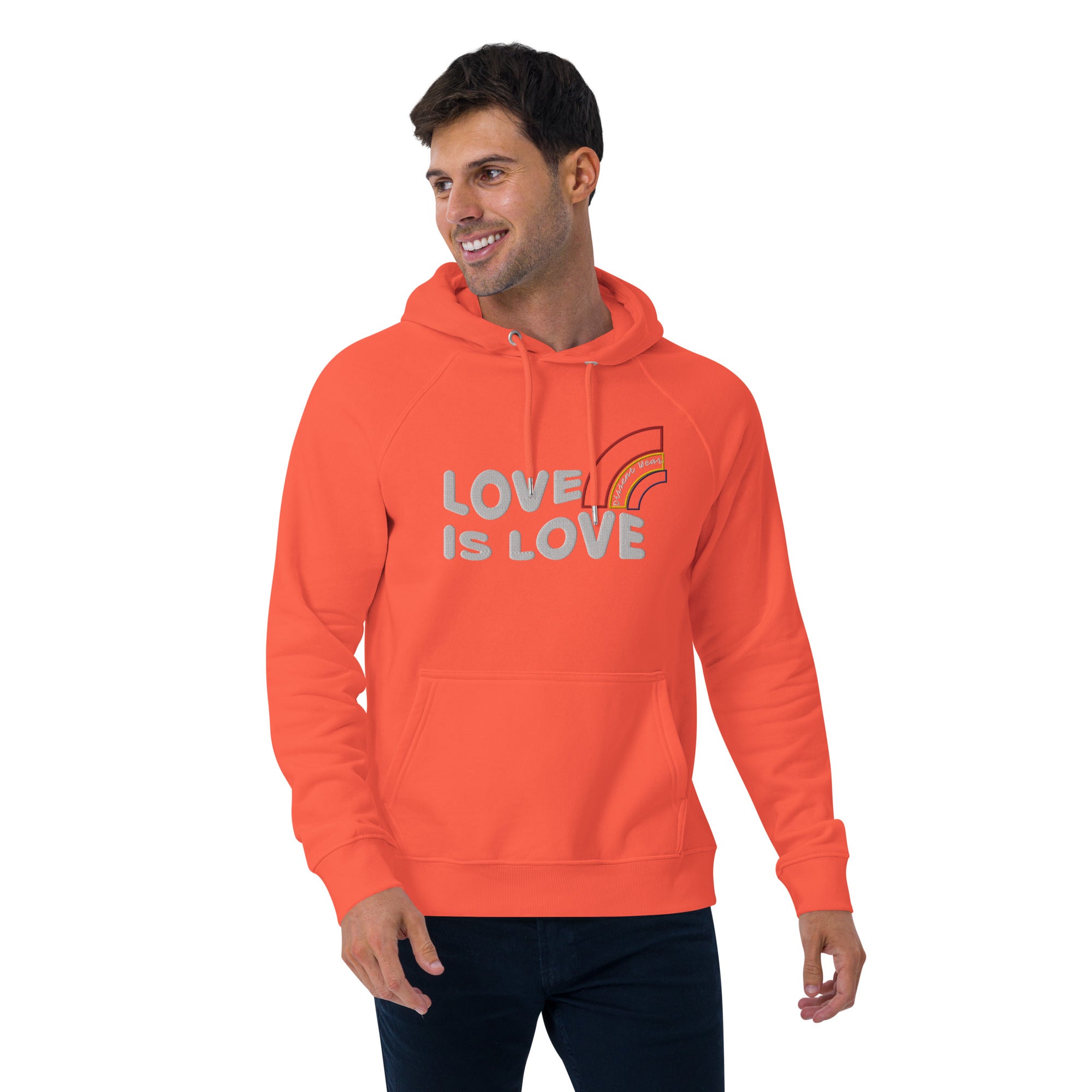 Embroidered LOVE IS LOVE - SHOW YOUR PRIDE HOODIE- multiple colors