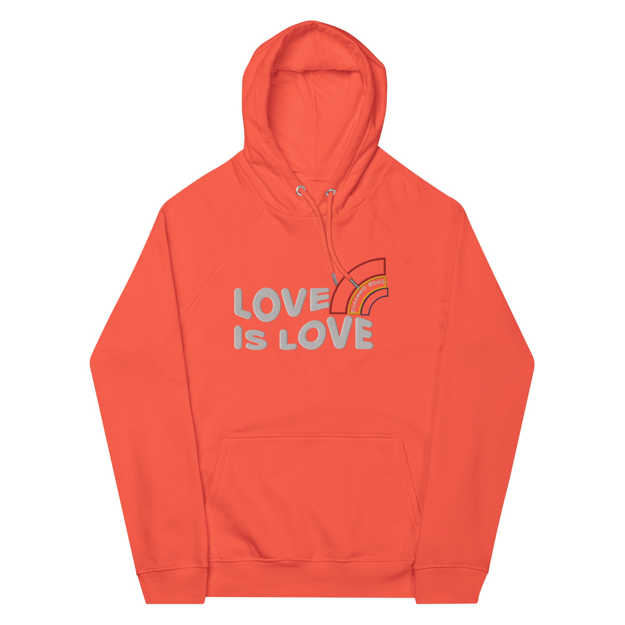 Embroidered LOVE IS LOVE - SHOW YOUR PRIDE HOODIE- multiple colors