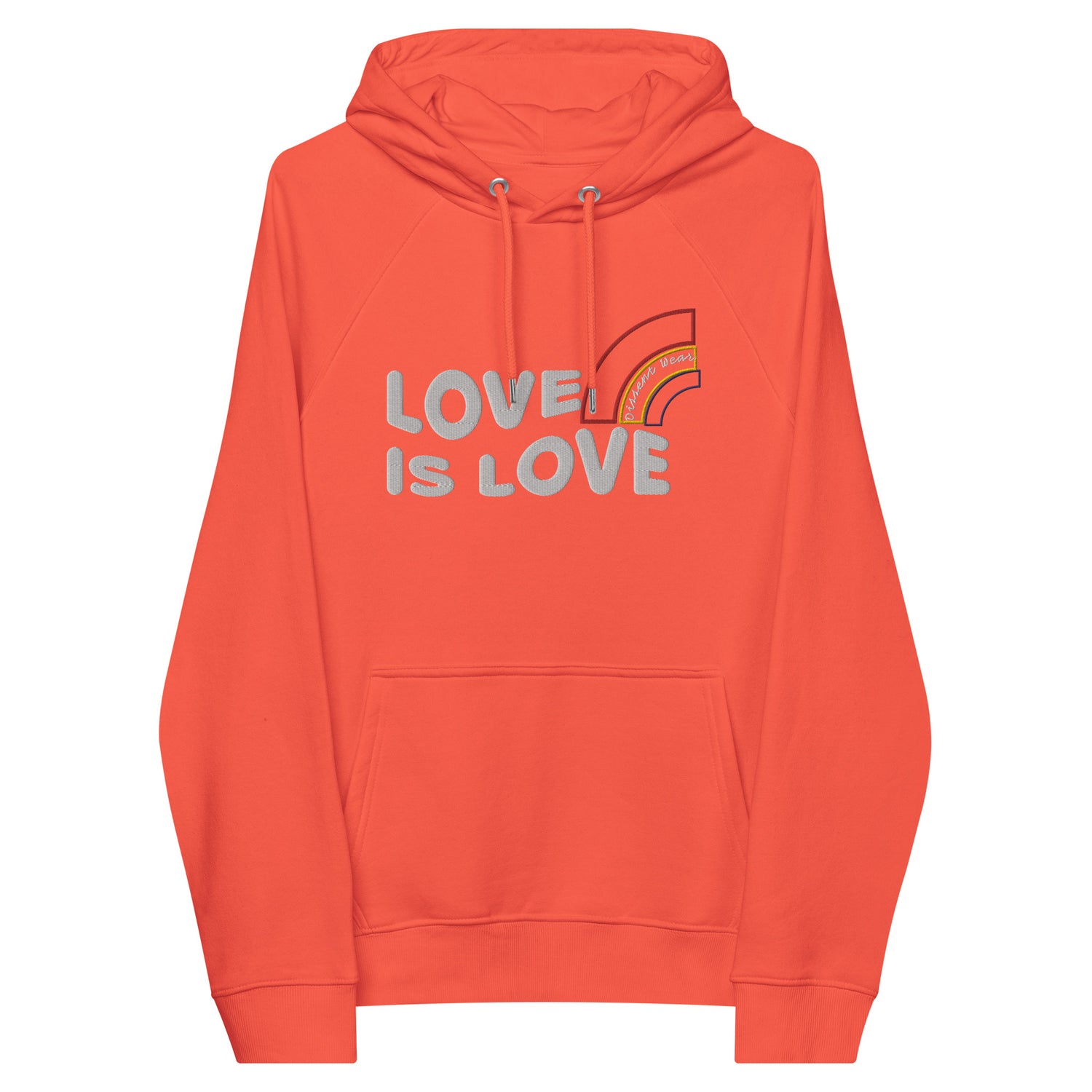 Embroidered LOVE IS LOVE - SHOW YOUR PRIDE HOODIE- multiple colors