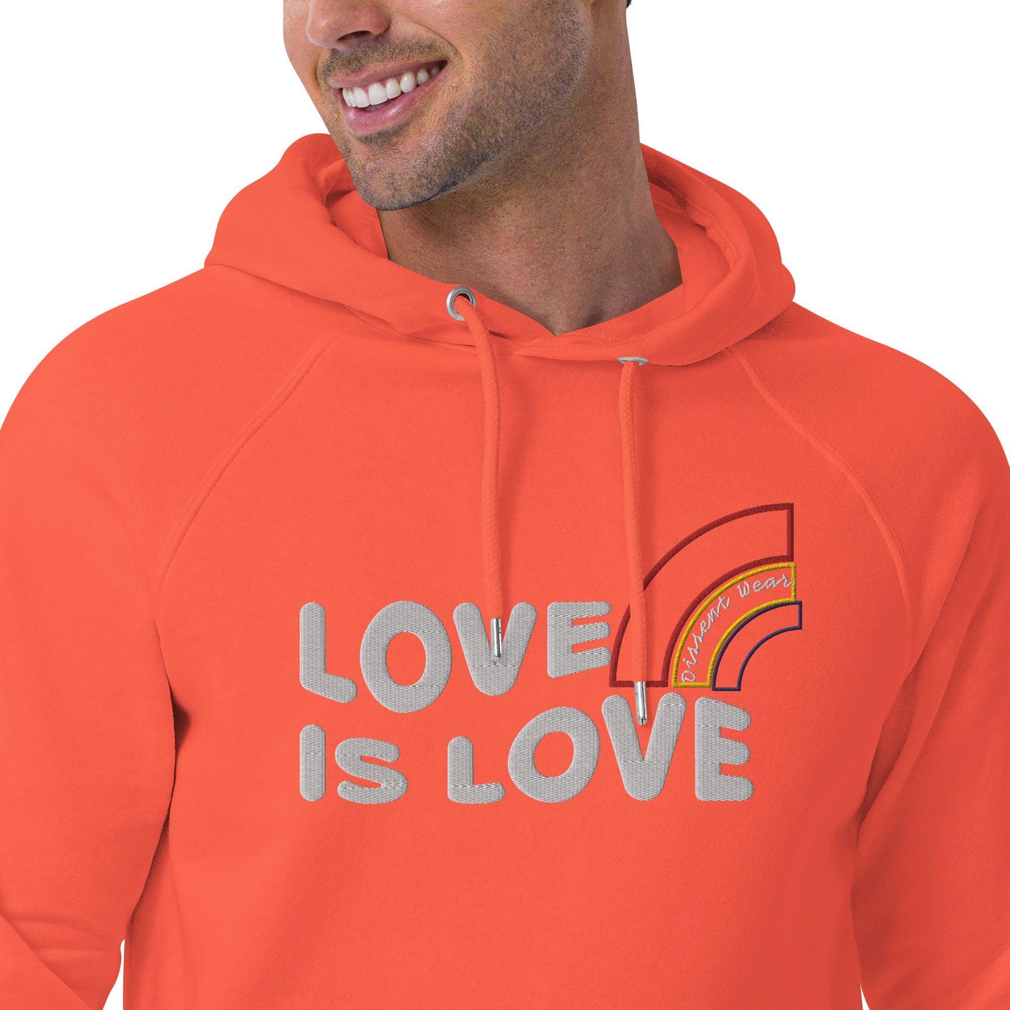 Embroidered LOVE IS LOVE - SHOW YOUR PRIDE HOODIE- multiple colors