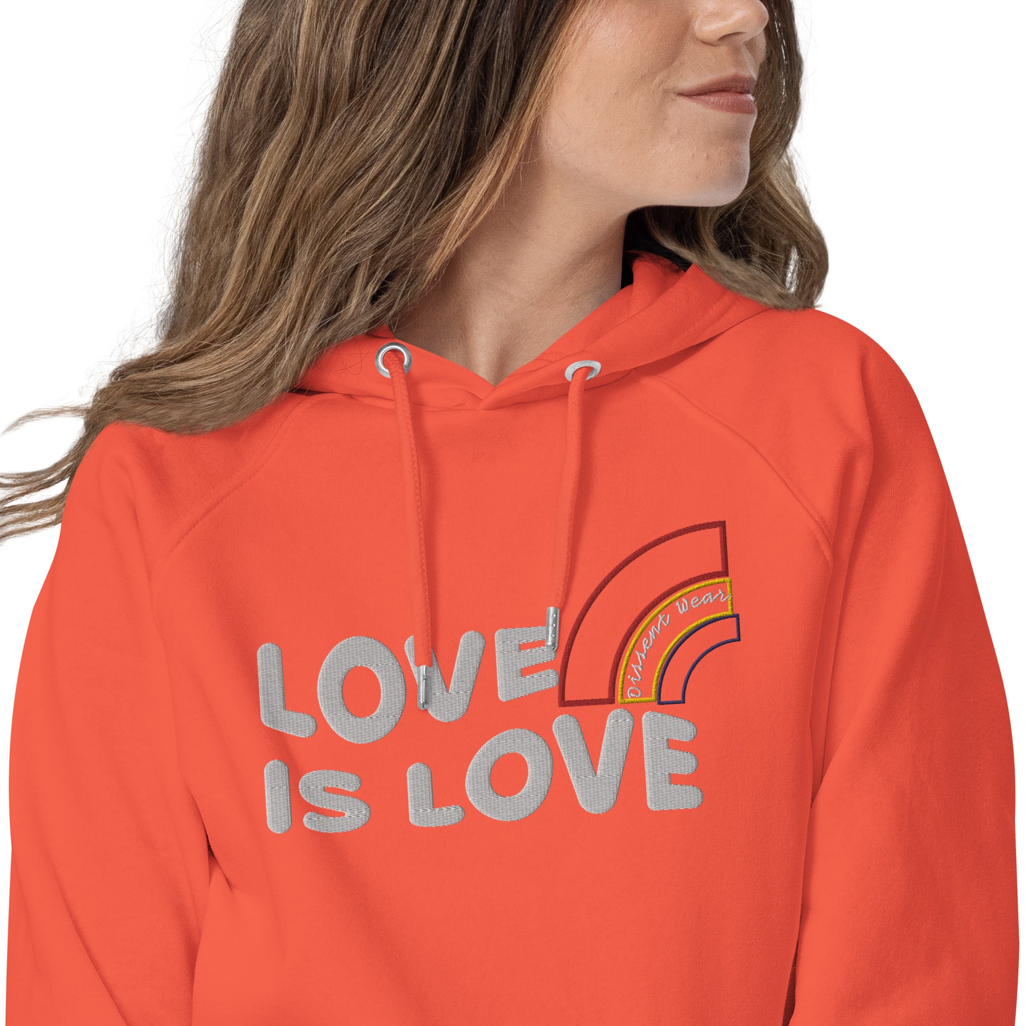 Embroidered LOVE IS LOVE - SHOW YOUR PRIDE HOODIE- multiple colors