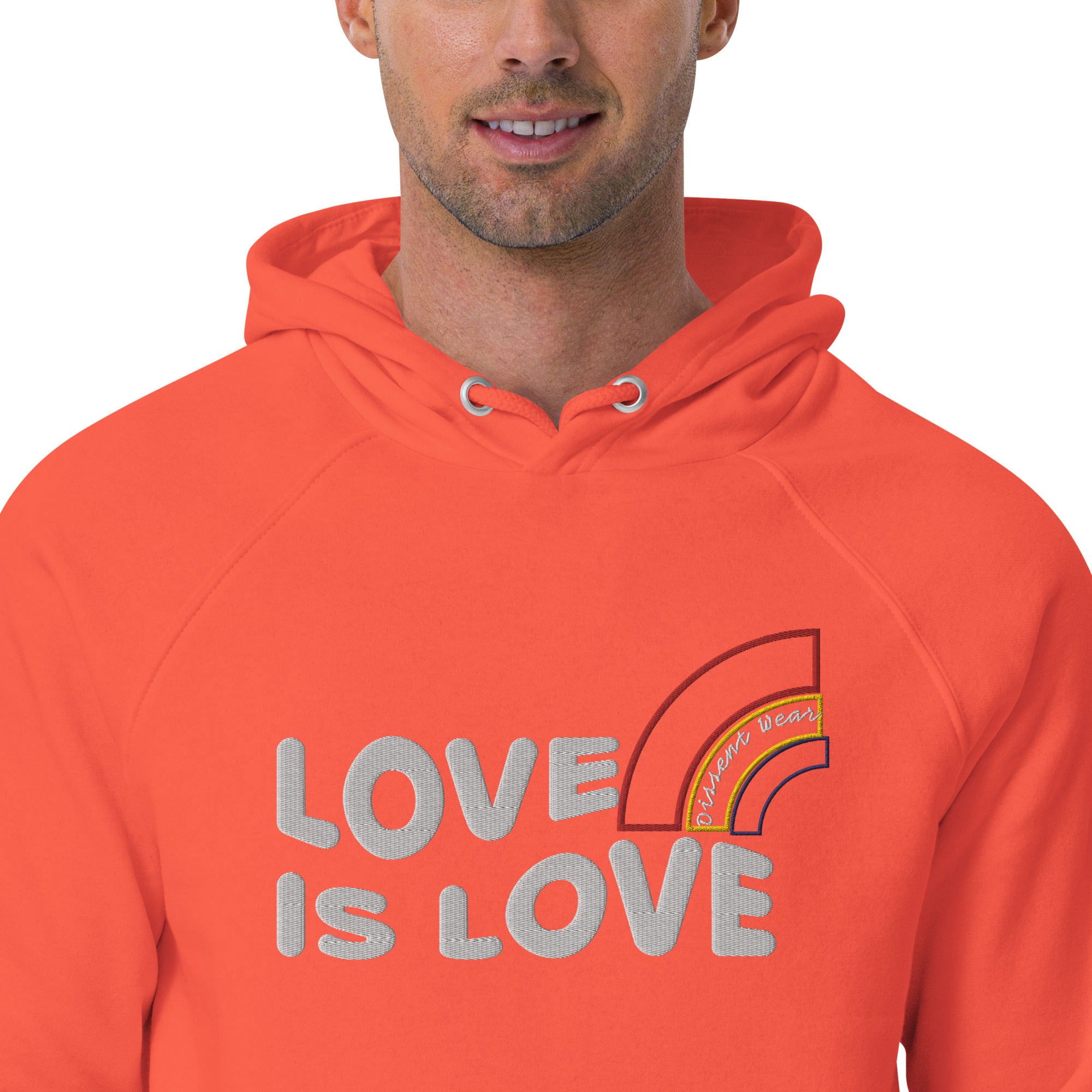 Embroidered LOVE IS LOVE - SHOW YOUR PRIDE HOODIE- multiple colors