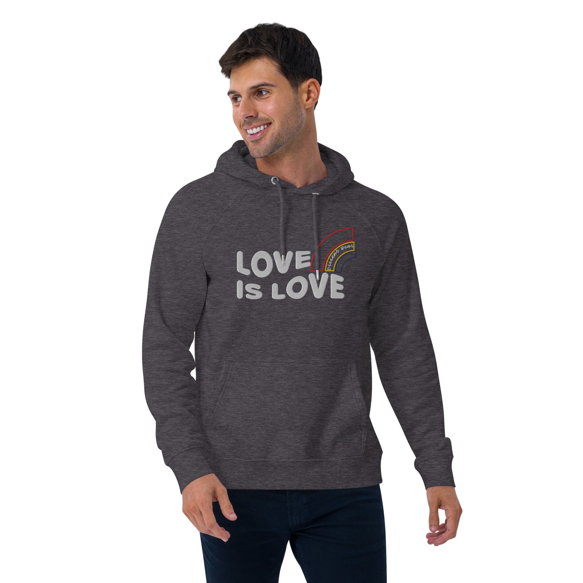 Embroidered LOVE IS LOVE - SHOW YOUR PRIDE HOODIE- multiple colors