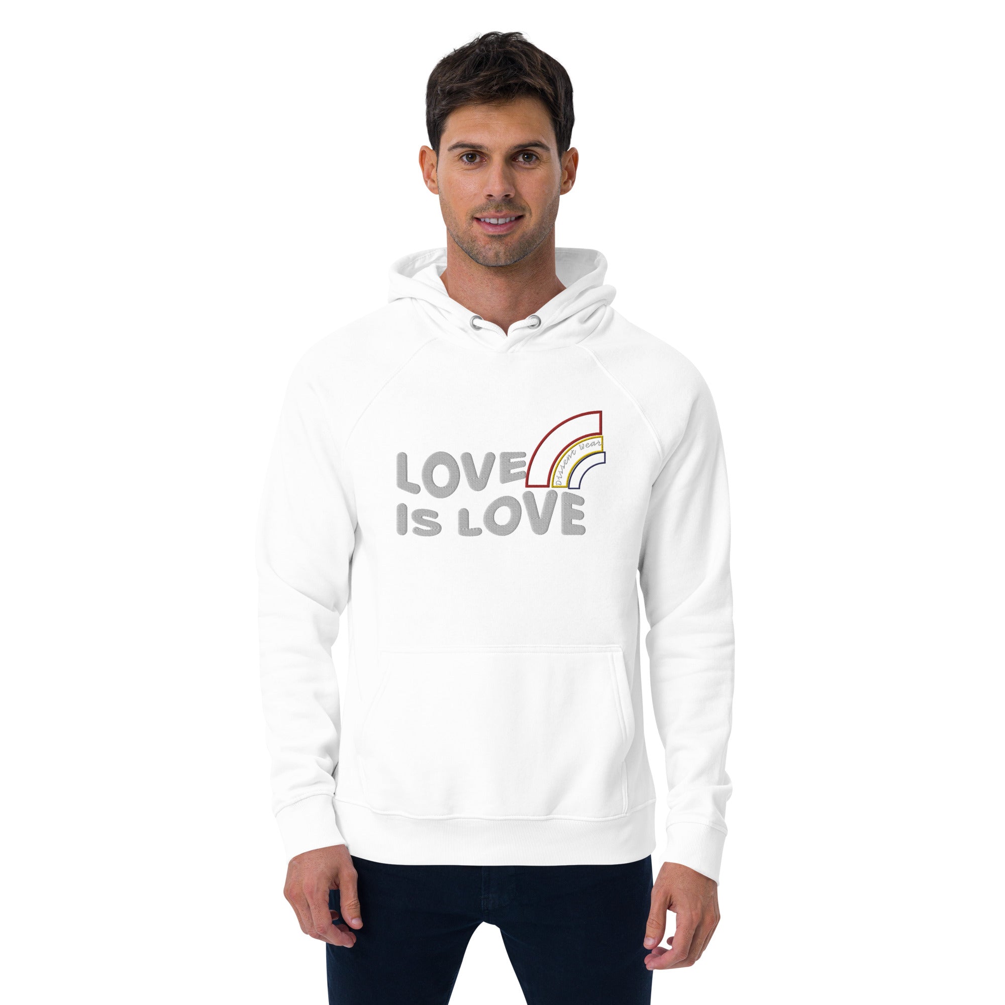 Embroidered LOVE IS LOVE - SHOW YOUR PRIDE HOODIE- multiple colors