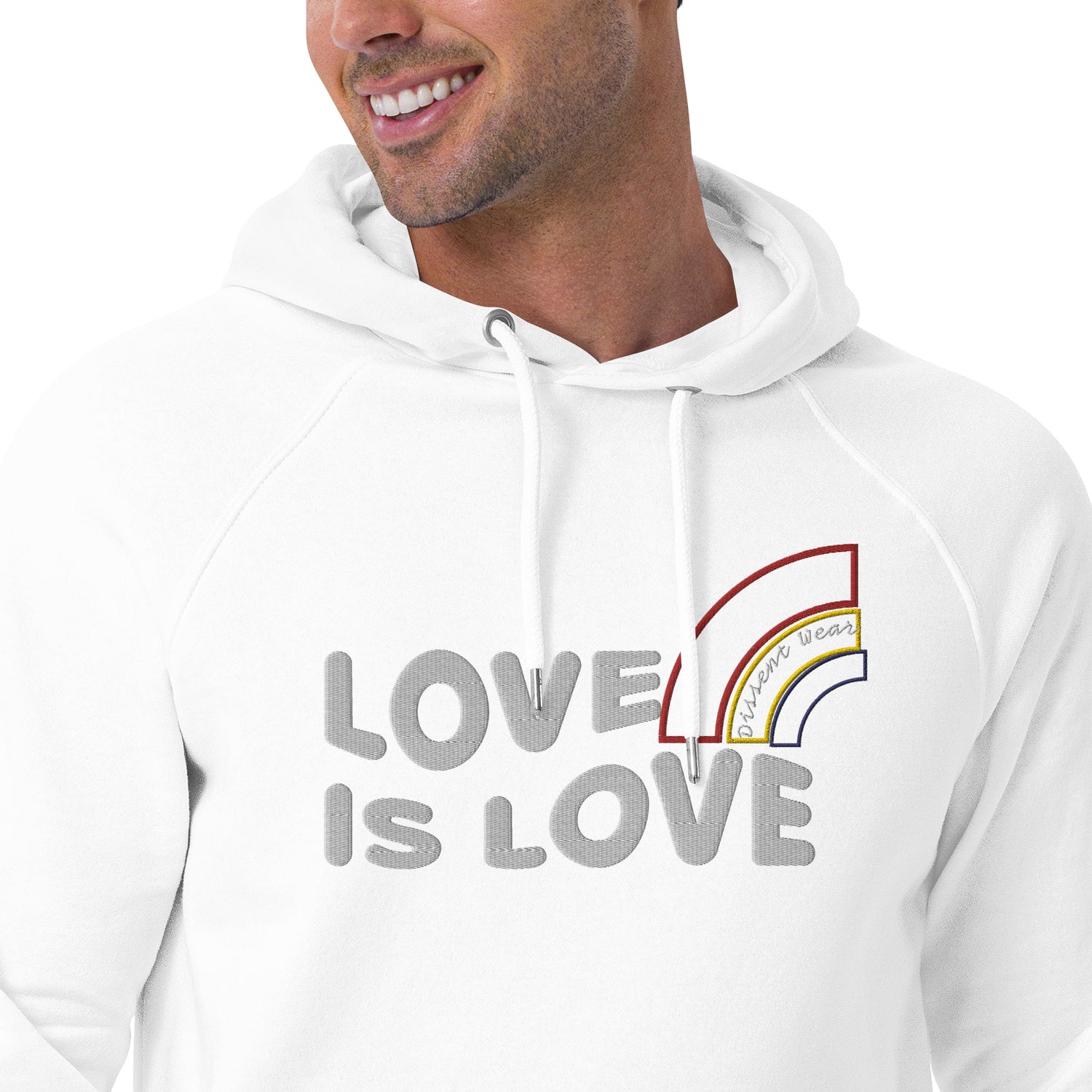 Embroidered LOVE IS LOVE - SHOW YOUR PRIDE HOODIE- multiple colors