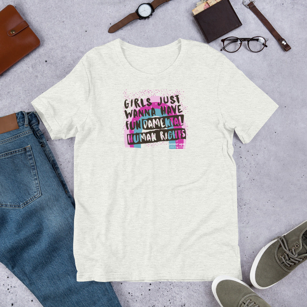 Girls Just Want to Have FUNdamental Human Rights Adult Tee