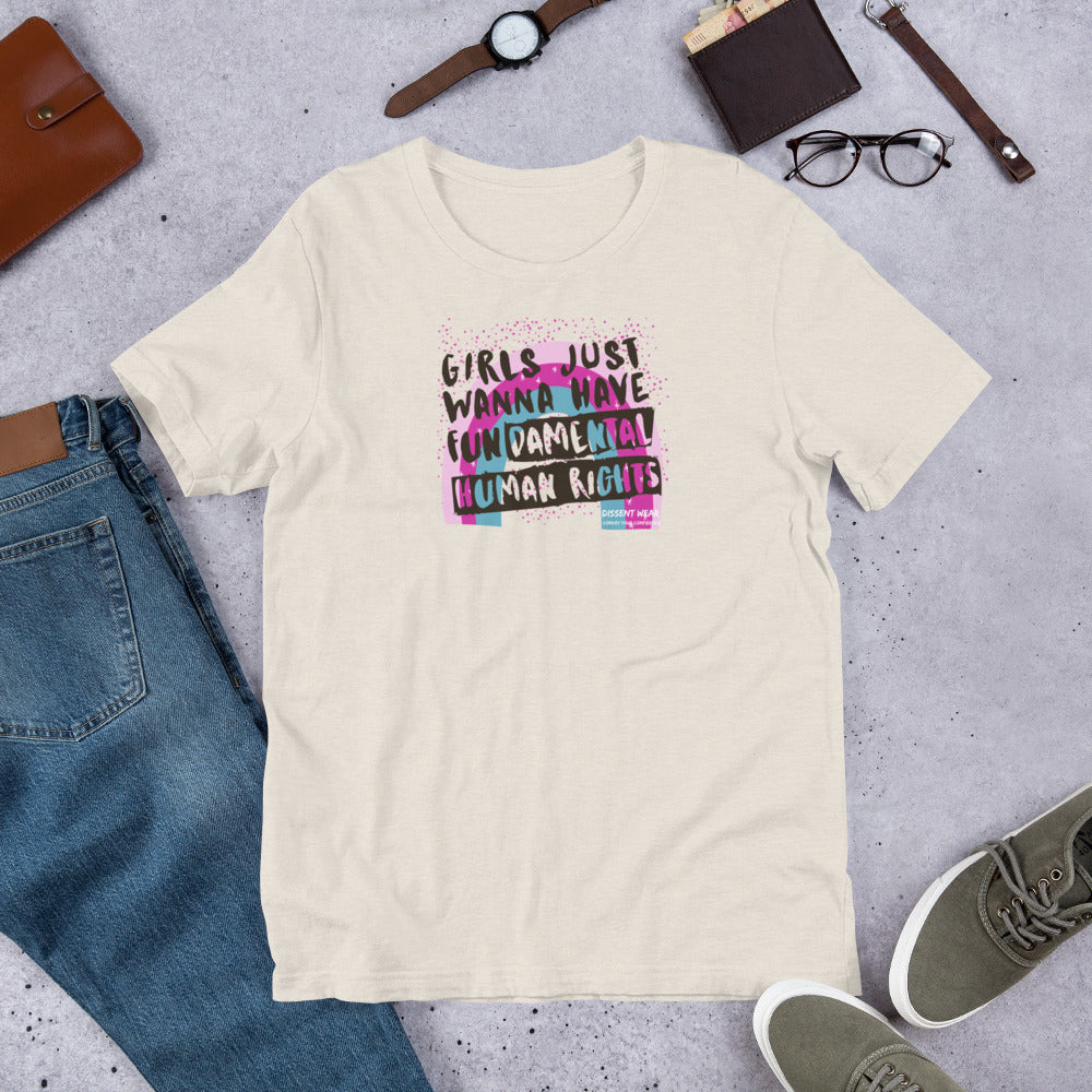 Girls Just Want to Have FUNdamental Human Rights Adult Tee