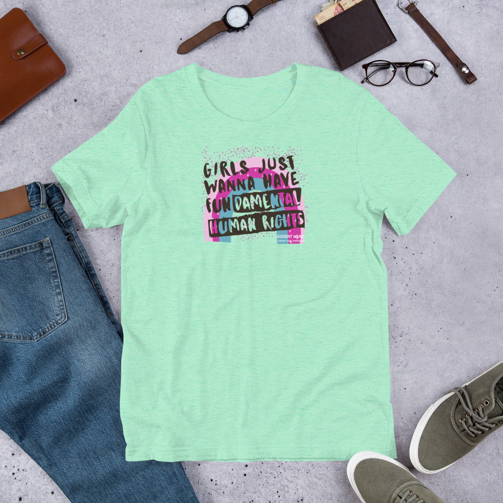 Girls Just Want to Have FUNdamental Human Rights Adult Tee