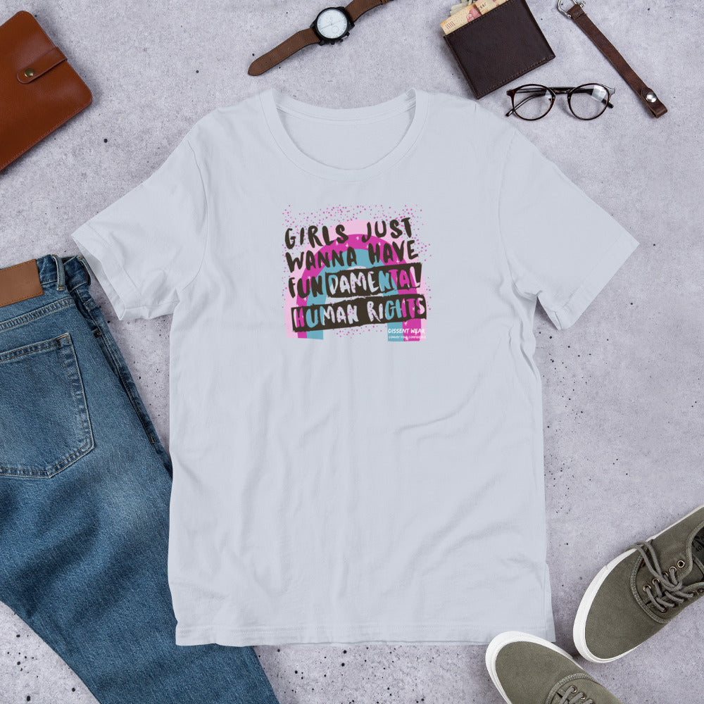 Girls Just Want to Have FUNdamental Human Rights Adult Tee