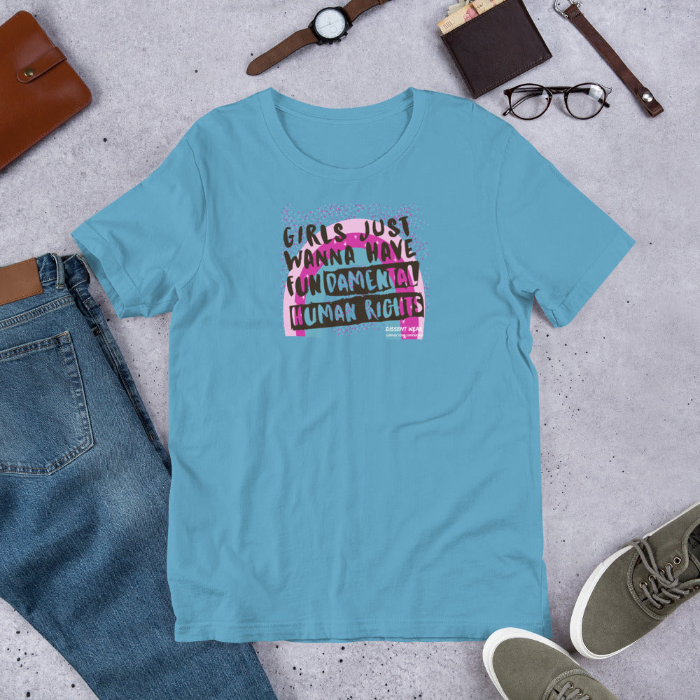 Girls Just Want to Have FUNdamental Human Rights Adult Tee