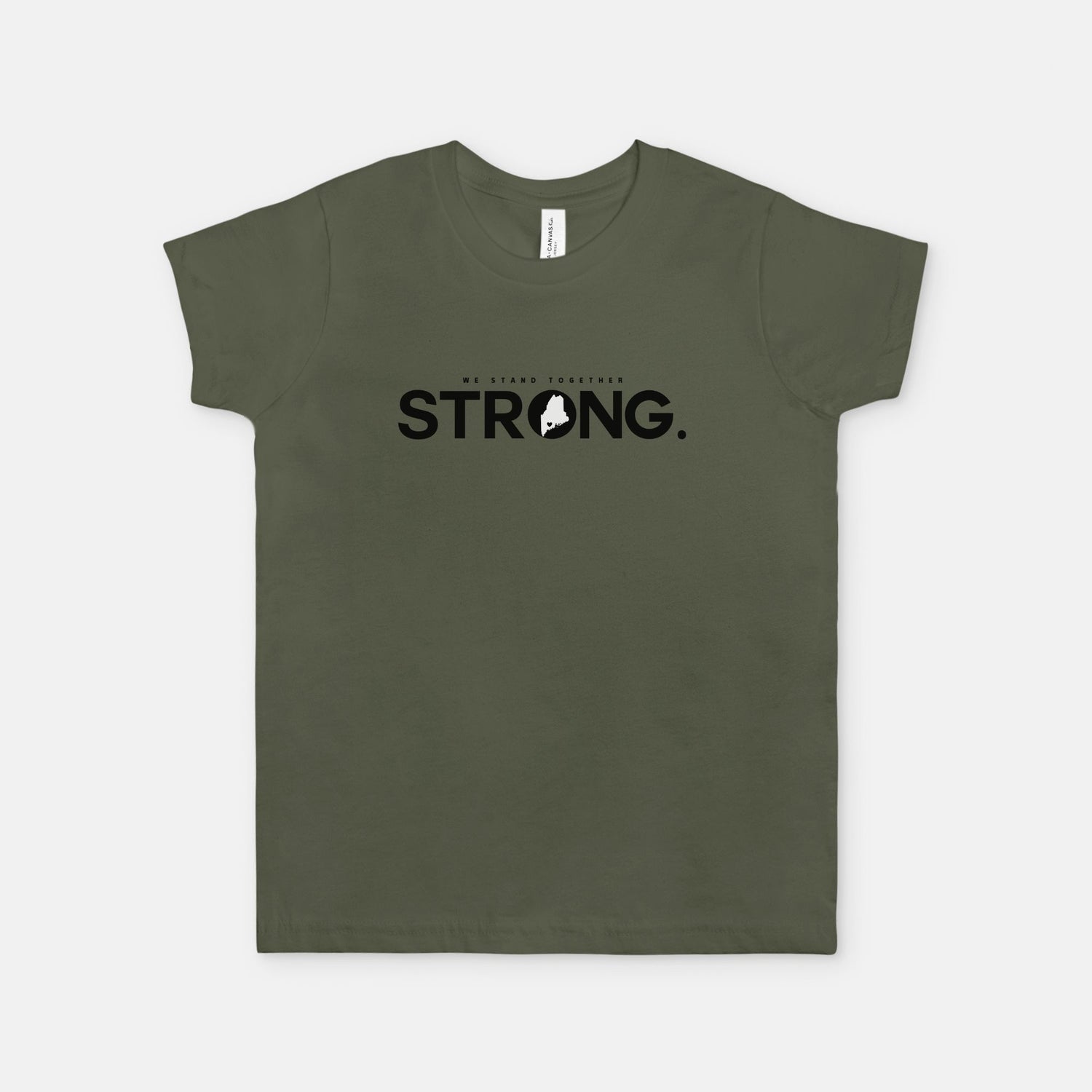 We Stand Together STRONG.  Maine Support Lewiston Youth Tee - ALL proceeds will go to victim funds