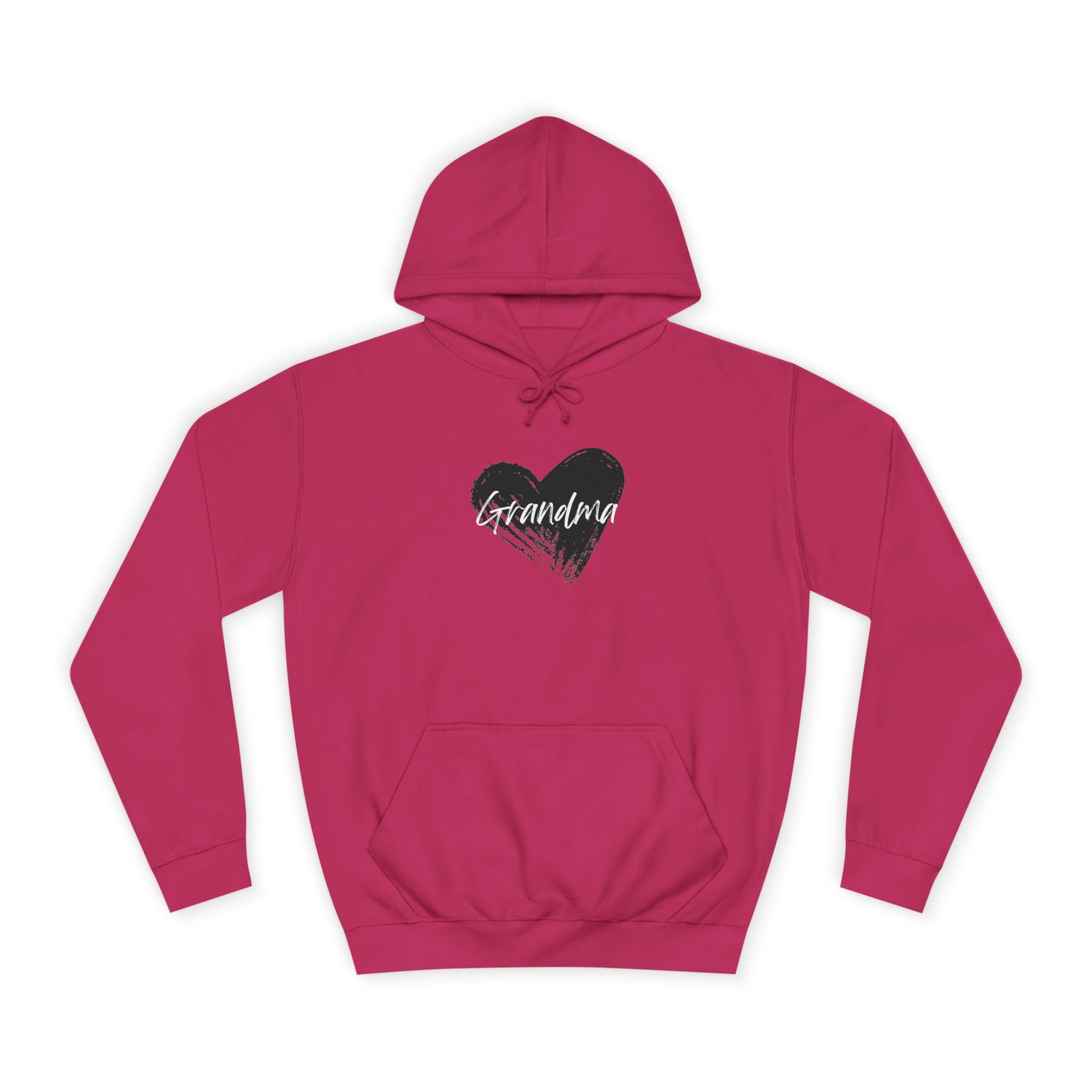 GRANDMA College Hoodie with Heart Design, Cozy College Apparel, Casual Sweatshirt, Gift for Students, Perfect for Campus Life, Trendy Hoodie