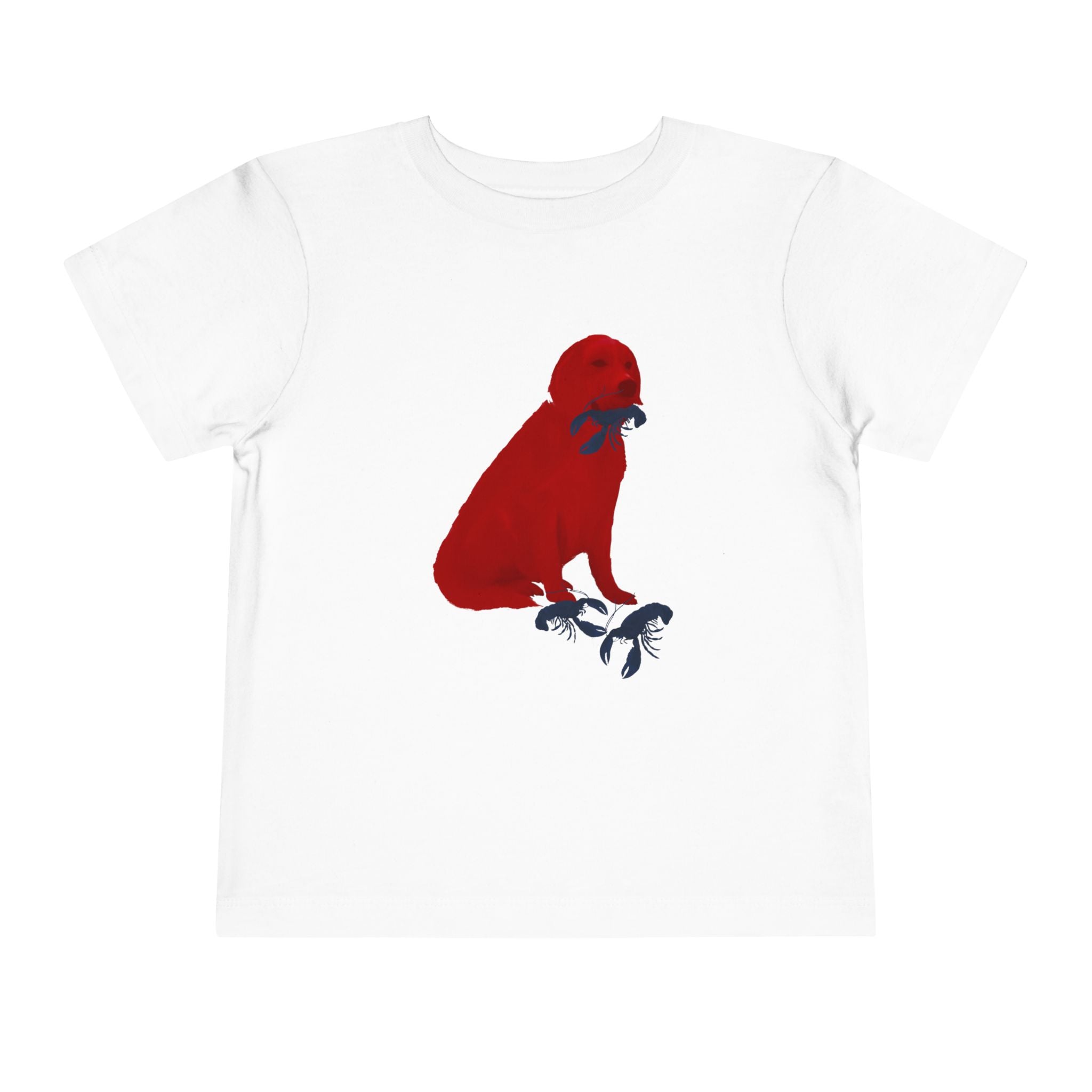 Red White and Blue Patriotic Golden Retriever, Trendy Tee, Toddler Tee, Cute Kids Shirt, Fun Animal Tee, Toddler Gift, Summer Playwear, Red White Blue Kids T-Shirt
