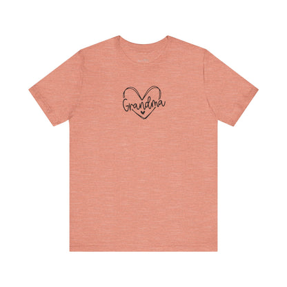 Grandma Trendy Heart Unisex Jersey Tee, Mother&