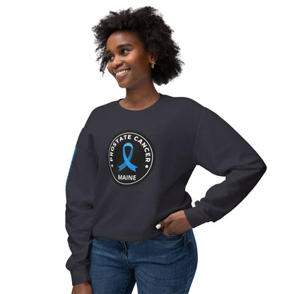 Prostate Cancer Maine Gender Neutral Lightweight Crewneck Sweatshirt