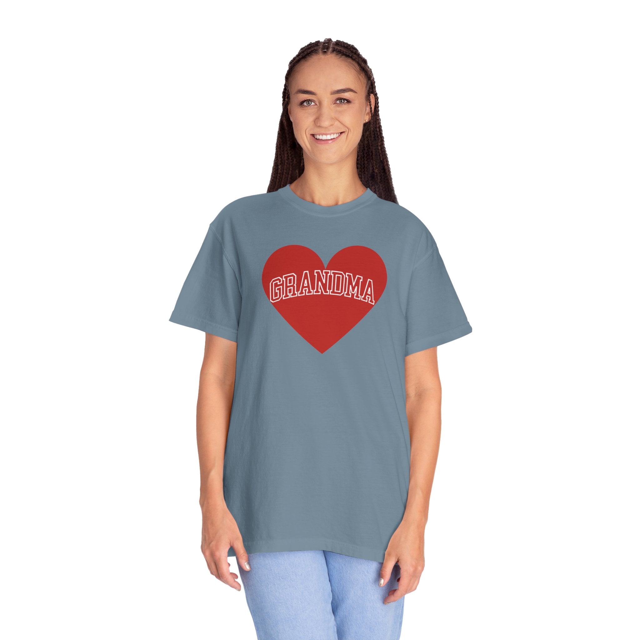 Heart &amp; Soul Love My Grandma T-Shirt, Unisex Garment-Dyed Tee for Grandparents, Birthday Gift, Mother&