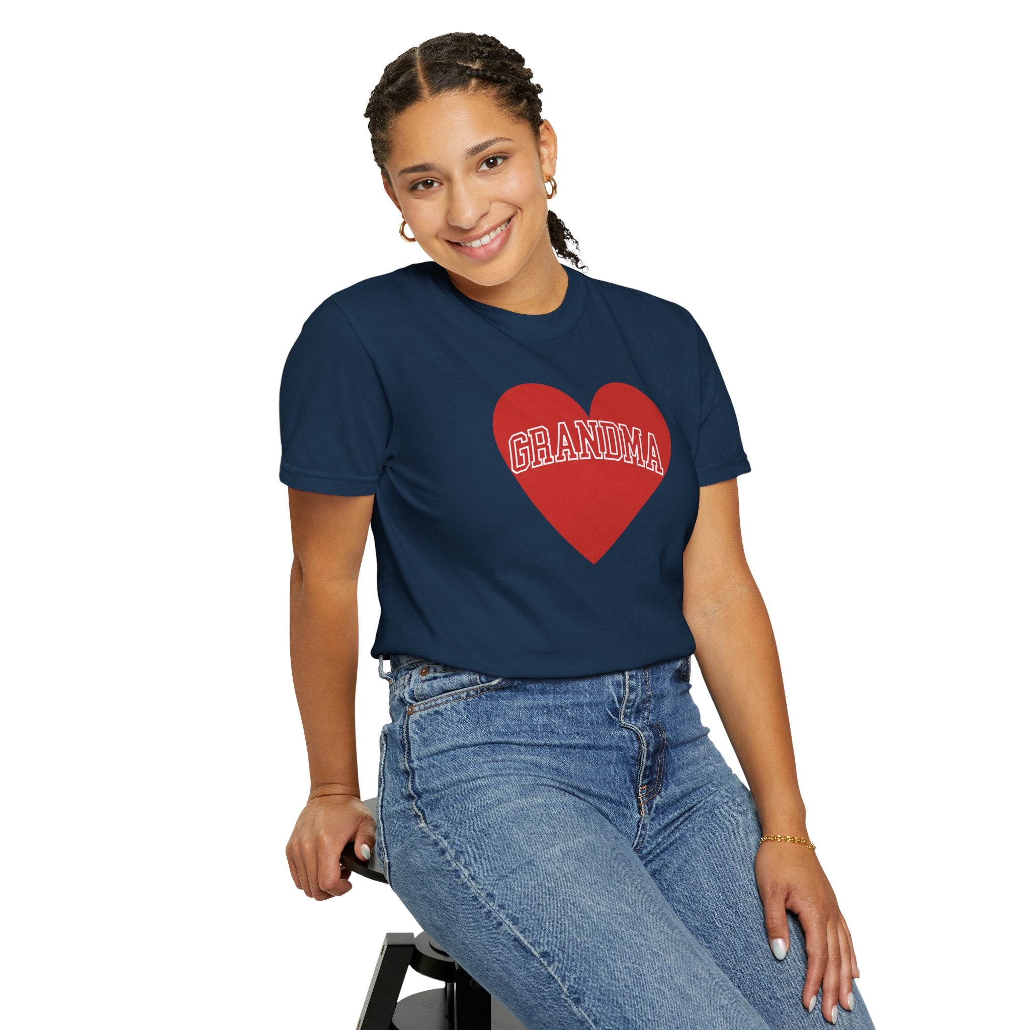 Heart &amp; Soul Love My Grandma T-Shirt, Unisex Garment-Dyed Tee for Grandparents, Birthday Gift, Mother&
