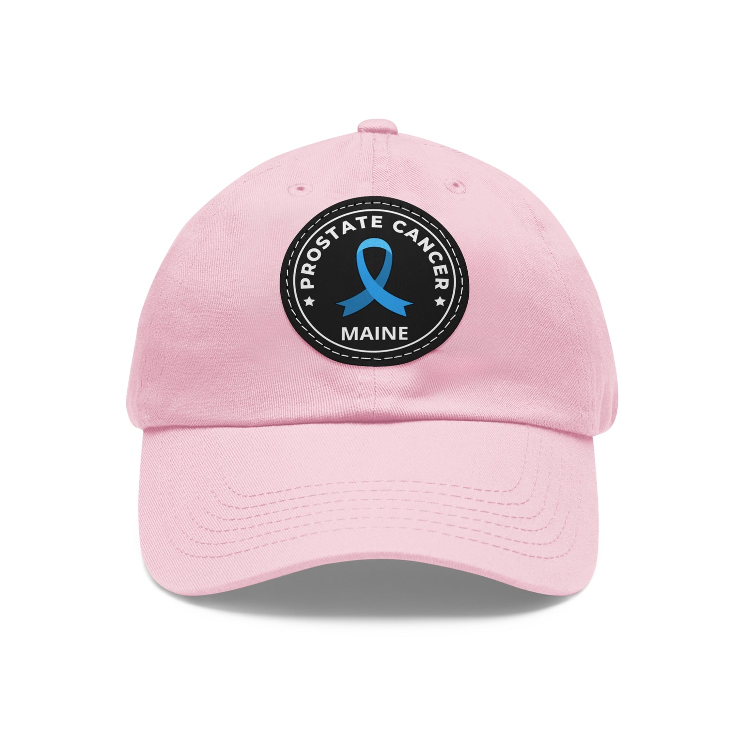 Prostate Cancer Maine Dad Hat with Leather Patch (Round)