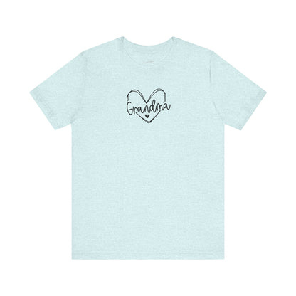 Grandma Trendy Heart Unisex Jersey Tee, Mother&
