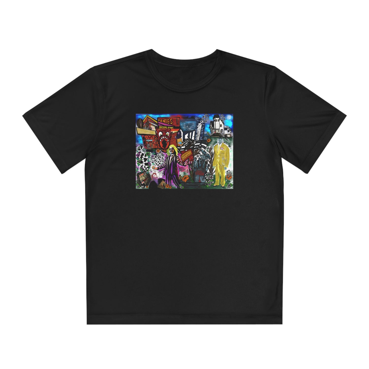 Youth Sport Tek Tee - Beetlejuice Hand Drawn Design