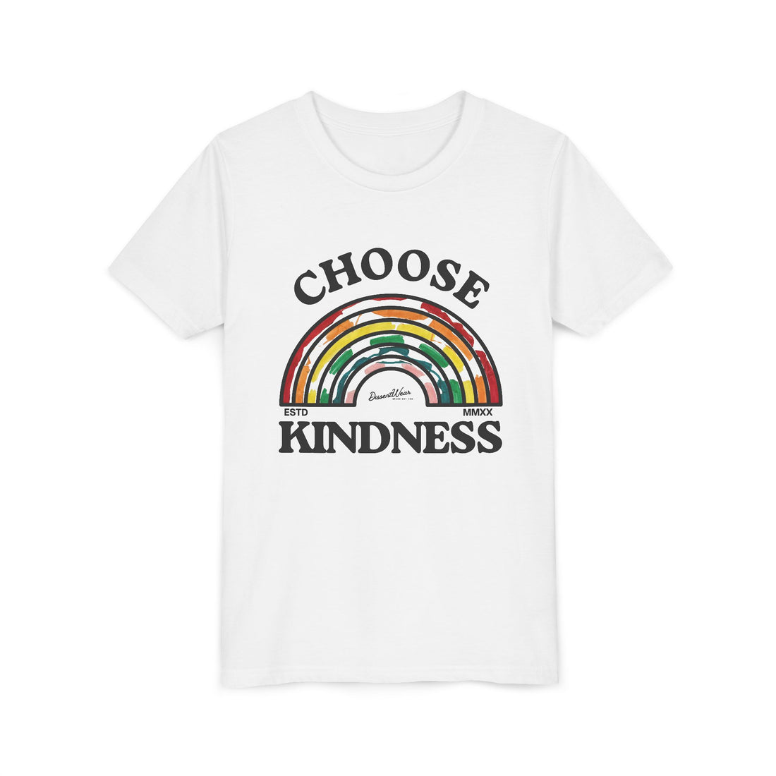 Choose Kindness Youth Short Sleeve Tee, Kids T-Shirt, Rainbow Tee, Positive Message Shirt, Gift for Motivational Attitude