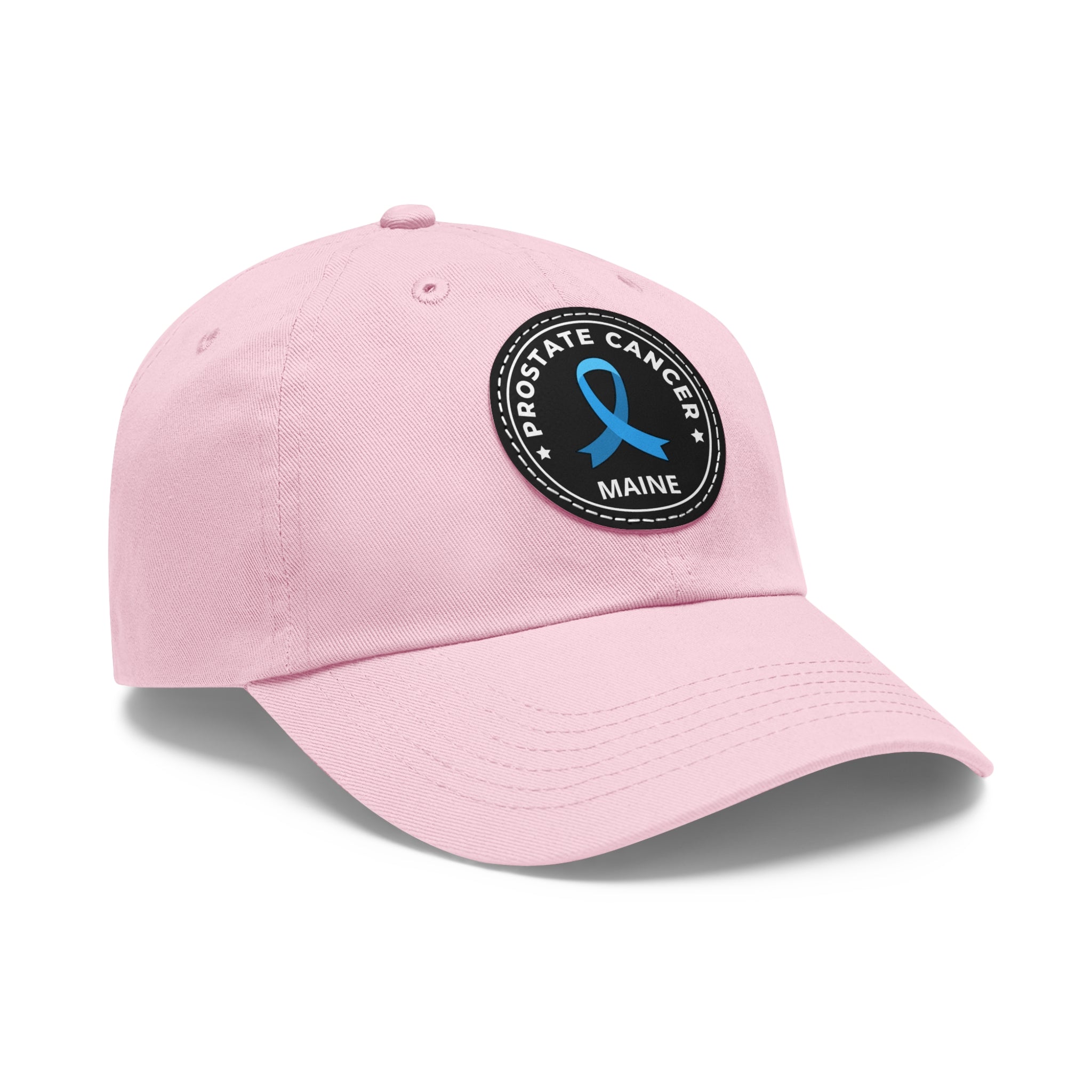 Prostate Cancer Maine Dad Hat with Leather Patch (Round)