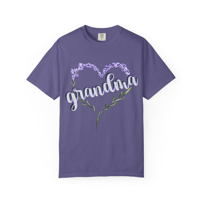 Grandma Purple Flower 3D T-Shirt, Gift for Grandmother, Mother&
