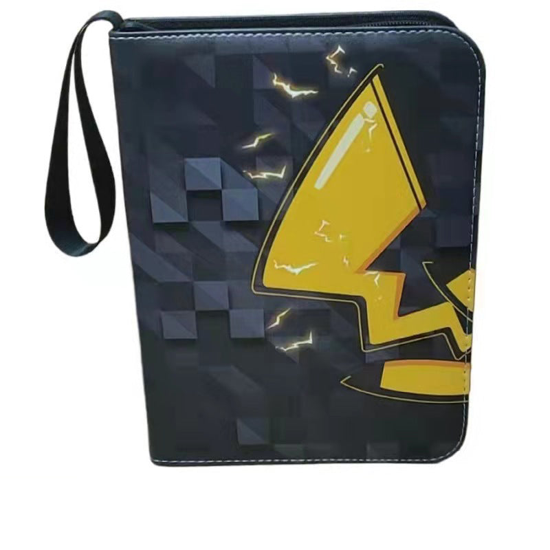 Pokémon Card Book Four Grid Pu Zipper Card Book Game Card Collection Bag Pokémon Card Book