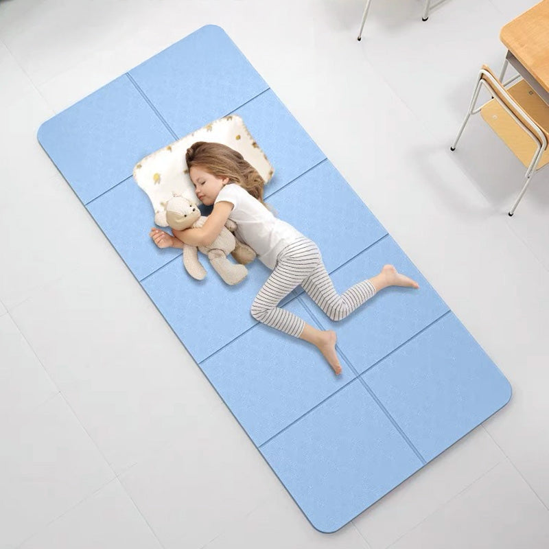 Foldable eco-friendly TPE yoga mat: double-sided, non-slip, for travel, exercise, Pilates &amp; floor workouts