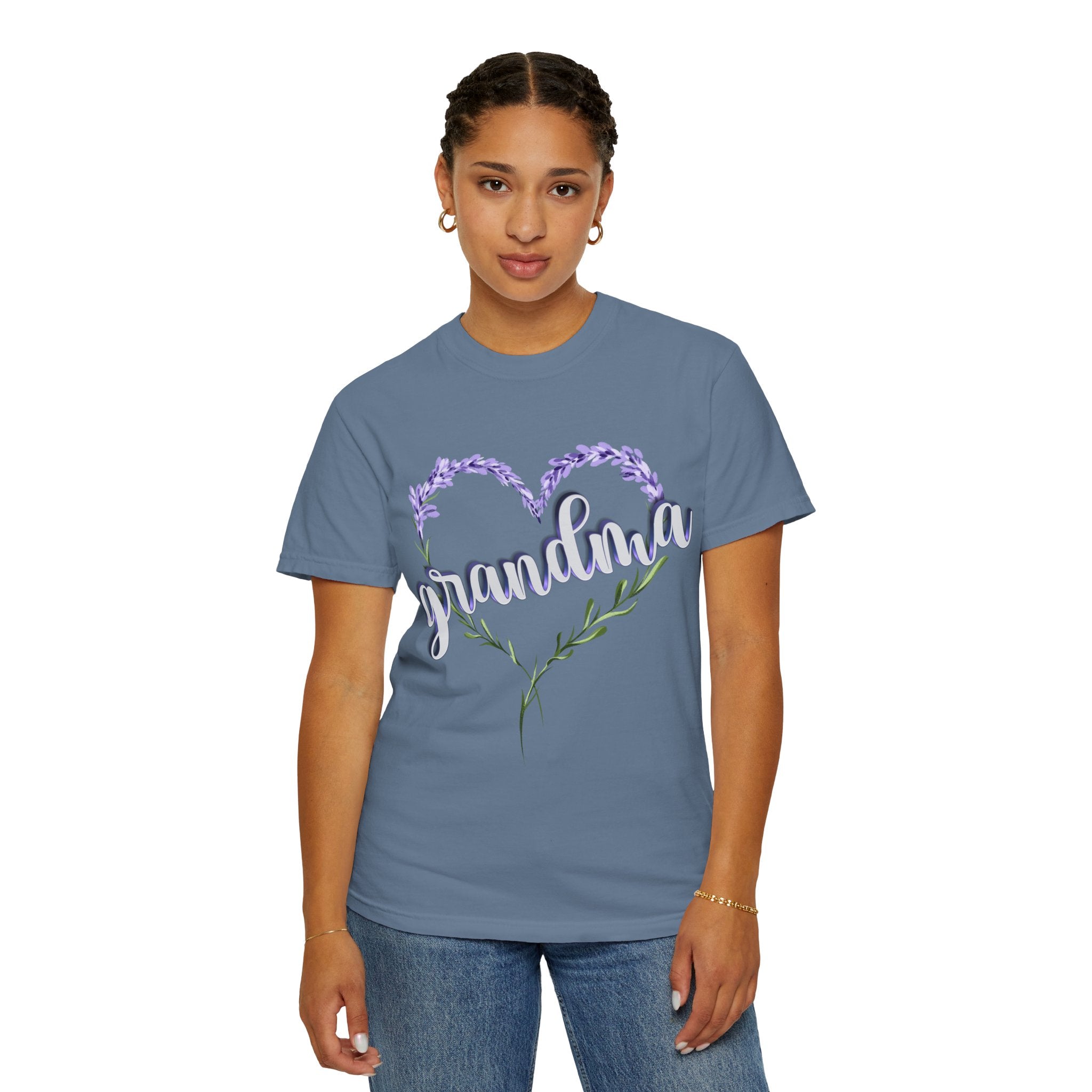 Grandma Purple Flower 3D T-Shirt, Gift for Grandmother, Mother&